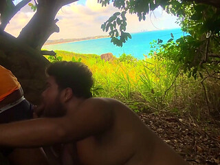 Chubby Gay Sucking or Stranger on the Beach