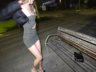 Hope Heaven Public Tinder Hookup - Blonde Teen Takes Stranger's Big Cock for Risky Creampie