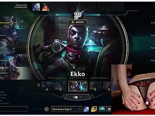 Gamer Girl In Giving The Vibrating Buttplug Another Chance League Of Legends #15 Luna