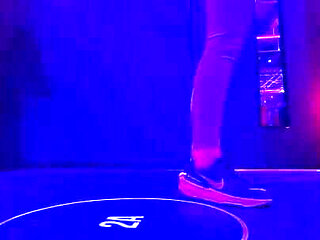 Women Feel Hot Being in the Gym and Touch Each Other in the Bathroom