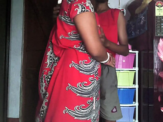 Desi village aunties get fucked by stepson in secret