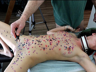 Petite MILF Monica's First Hot Wax BDSM - Fingering, Pussy Lick & Creampie