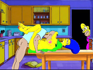 Married Housewife Gets Fucked On The Kitchen Table While Her Husband Stands Quietly Behind The Door And Watches