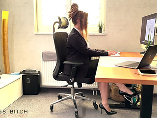 Boss fucks secretary rough in the office
