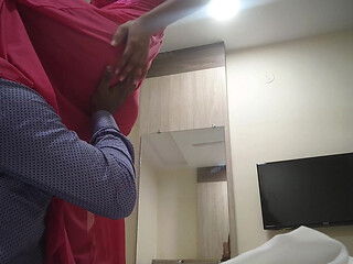 Telugu Anu Aunty in sexy Pink dress