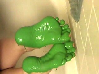 Charlee Chase's Green Feet