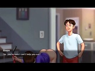 Step mom seduced by horny teen in perverted porn game