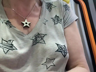 Pussy N Pubes Play in Transport Makes My Fingers Smell Amazing!