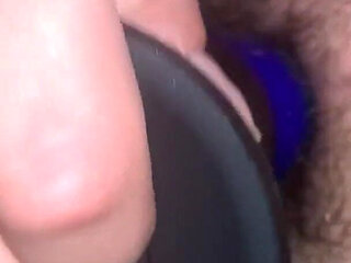 I Fuck My Pussy in Black Pantyhose and a Huge Dildo