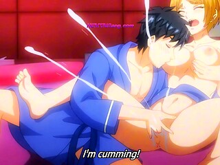 Hentai hubby makes new wife squirt hard all over hotel bed