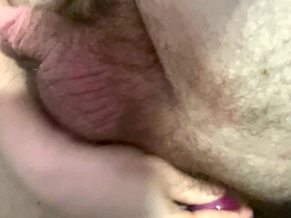 Fun with a pink starter dildo