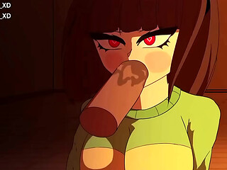 Chara blowjob and sex