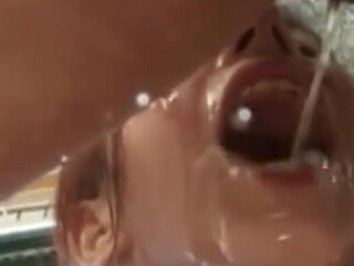 Teen Slut Covered in Cum & Piss - Eye Cumshots & Pissing