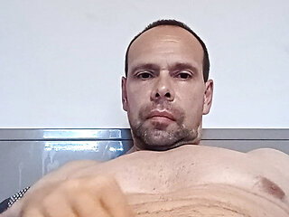 Cock massage with heating oil