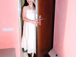 Surprised by her loving husband, the hot wife takes a hard pounding of