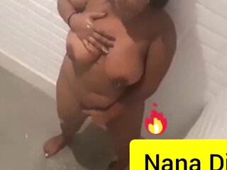 Busty Woman Showering