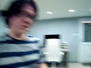 Goth girl Cleo Summers gives a deepthroat Blowjob to Nerd Boy