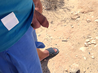 Shameless girl helps the guy to pee outdoor compilation