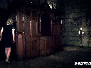 Nympho Blonde Satine Spark Is Cleansed By The Priests Big Dick