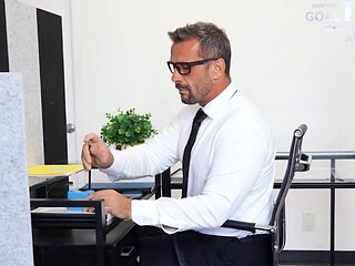 Coworkers are going to get crazy with that massive boner