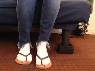 Watermelon Flip Flops White Ankle Socks