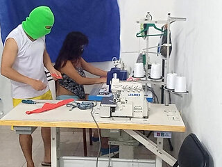 A SEAMSTRESS HAS A SENSUAL ADVENTURE WITH HER CO-WORKER
