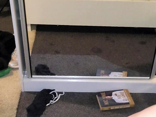 Tattoo Girl Masturbating with Face Fuck Red Dildo in Pussy but Plug