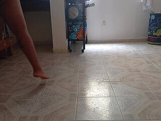 Chubby records herself and sends me a video cleaning in a thong 4