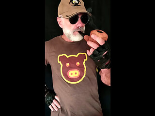 Dominique X smoking his brand new Huge Pipe