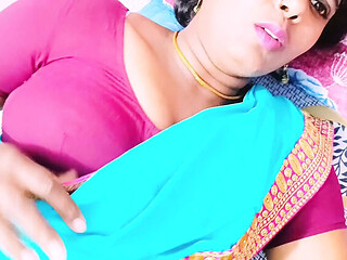 Desi Bhabi Fucks Husband's Small Stepbrother with Telugu Dirty Talk