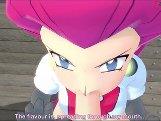 Jessie Rocket POV BJ and sex on the park - Poketmonster