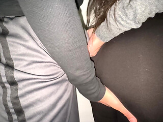 She Grabs a Stranger's Dick