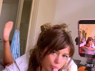 Awesome Amateur teen blonde toying pussy