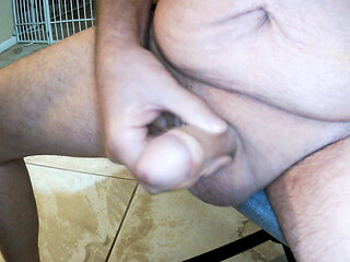 Stroking My Shaved Cock Till Cum