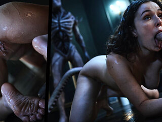 3D Anime Horror - Nerdy Girl Leana Lovings Summons Sex Demon And Gets Monster Fucked Unbirth