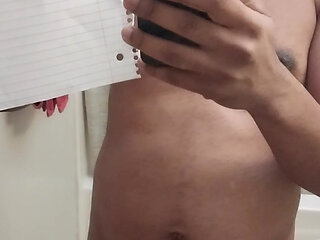 Dominique McCoy just holding up a piece of paper introducing myself