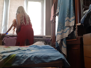 Blonde Stepmom Seduces Redhead Stepdaughter and Fucks Her While Her Husband Takes a Shower