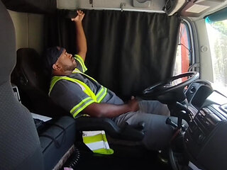 Lunchtime, Alone Inside the Truck.