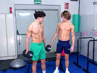 STAXUS :: Personal Trainer Fucked Me Raw in the Gym After Workout