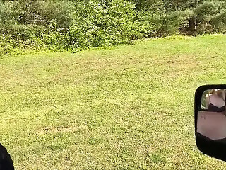 Military man gives a quickie to a caught speeder