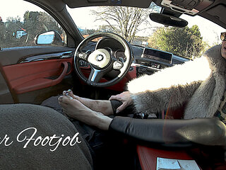 Car Footjob