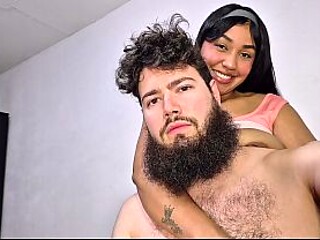 Horny husband enjoys POV sex with his young Latin bride.