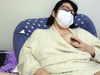 A Married Woman Spreads Her Legs and Masturbates Lewdly