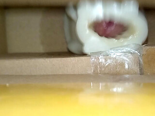 Cum inside homemade silicone pussy 3