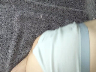 LBB boy with big cock touching himself and cum on belly