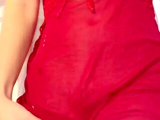 Fucking a Vietnamese Girl in a Red Outfit