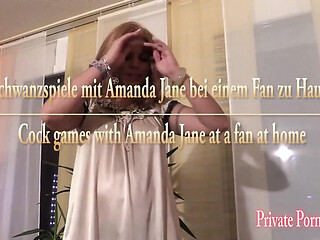 Horny model Amanda Jane plays hottest tail game at home