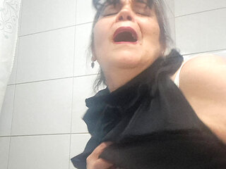 My stepson kept fucking me in the bathroom, leaving semen on my legs.parts2