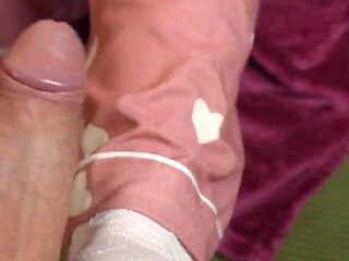 Horny Stepsis in Cute Pajamas Ruined My Orgasm with Her Small Feet