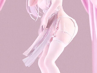 Weak Sound Erotic Suspender White Silk Underwear See-through Dress